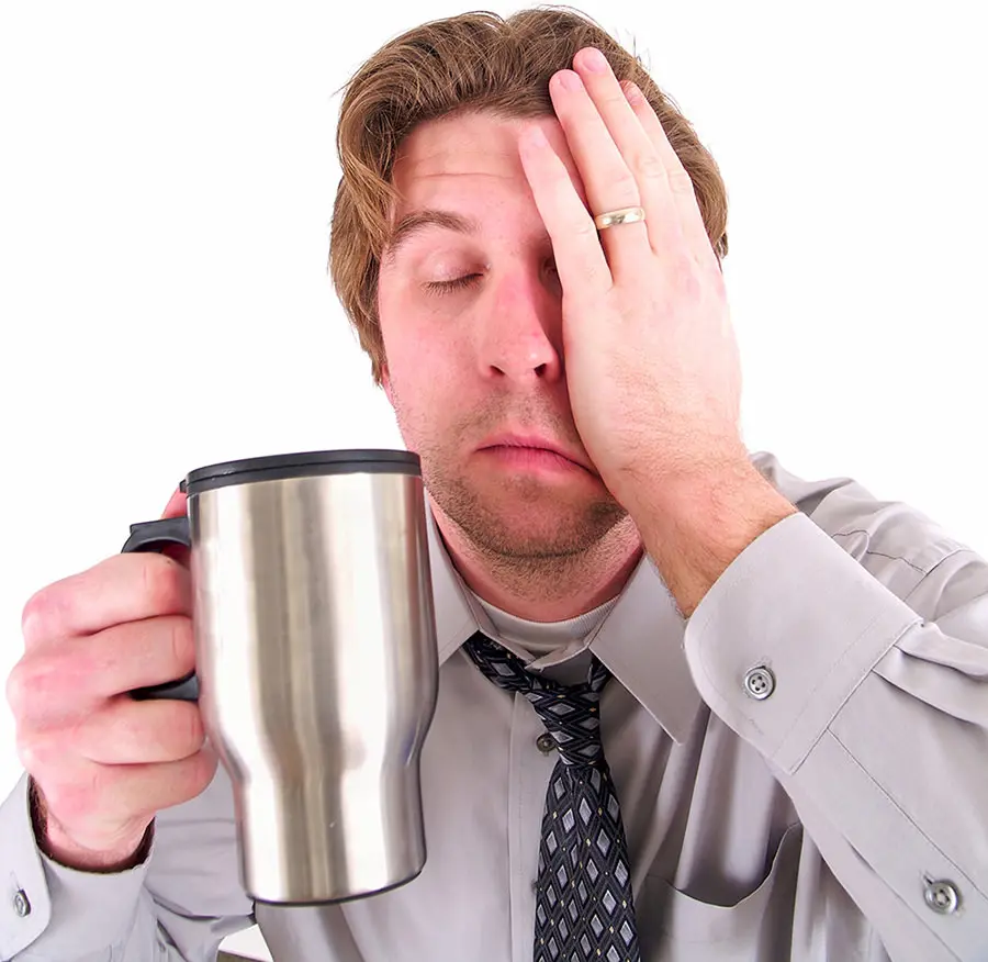 Homme avec fatigue chronique