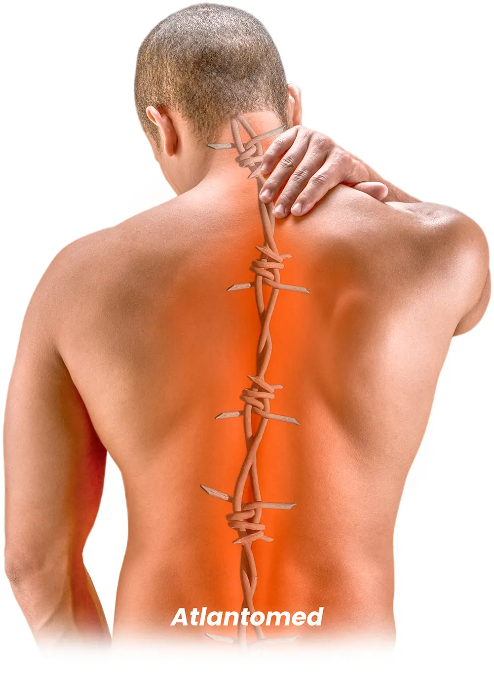 Mal de dos et contractures musculaires Homme avec mal de dos et contractures musculaires
